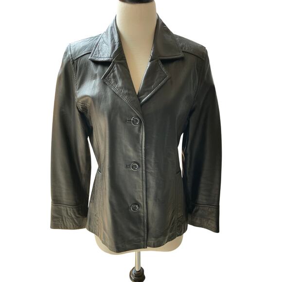 Genuine Leather Blazer Jacket Size PS - Picture 1 of 10